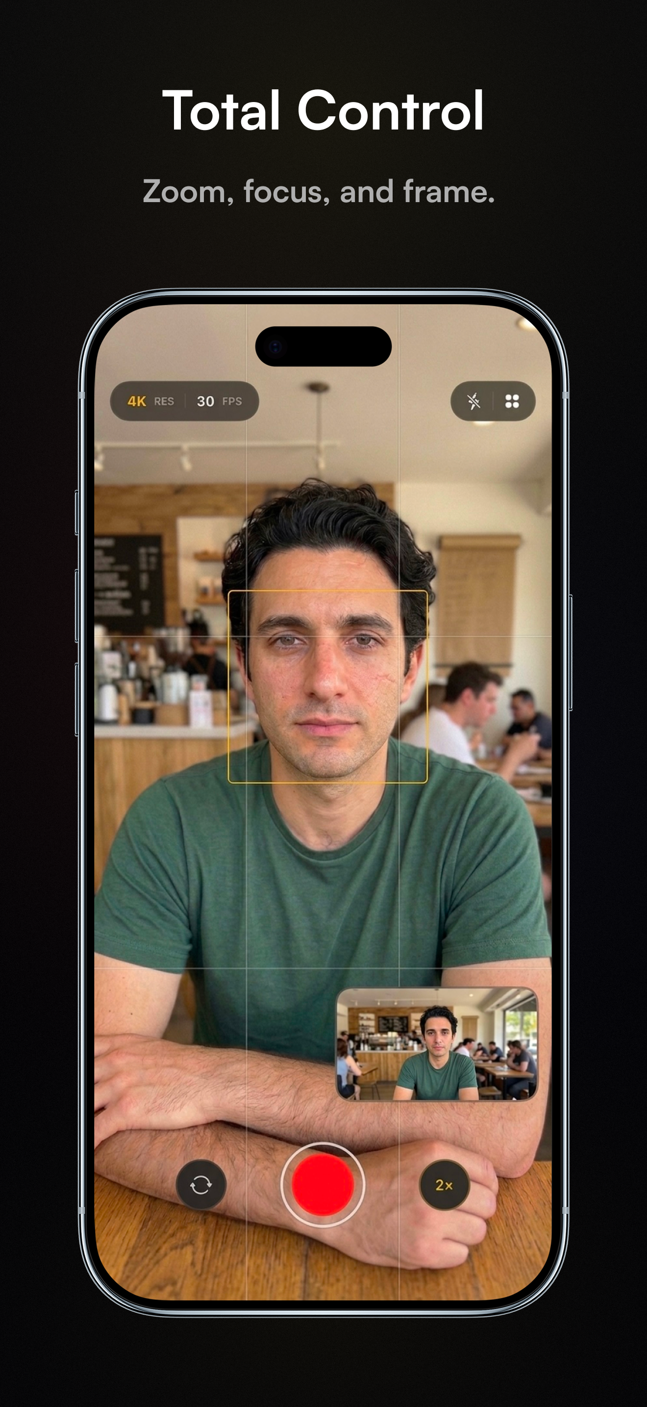 CreatorCam interface showing camera controls